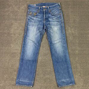 Vintage True Religion Jackson Jeans Men's 29 Actual 30 x 29 Blue Cotton USA Y2K